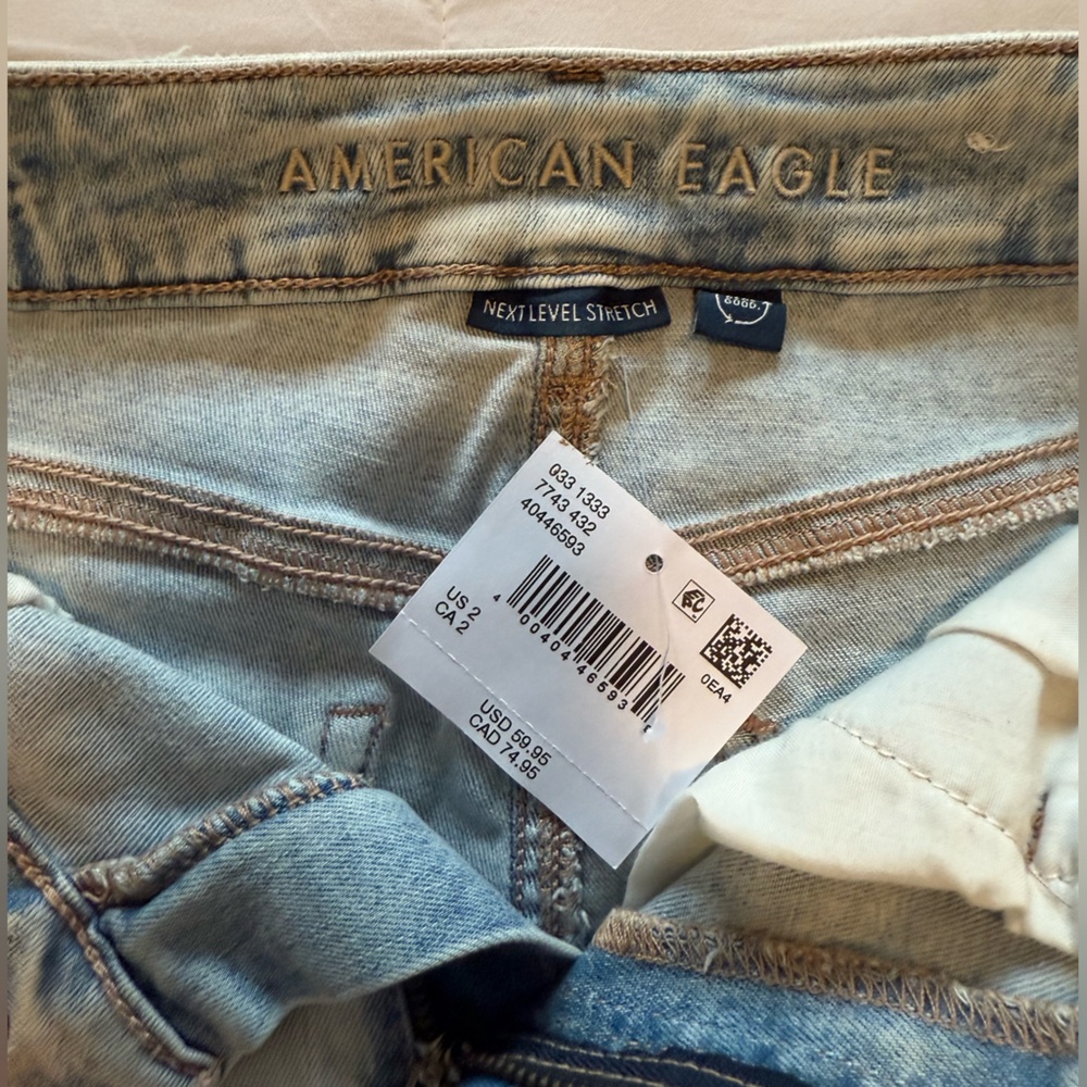 American Eagle Distressed Denim Shorts Size 2